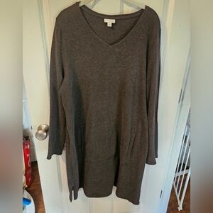 J. Jill 100% Cotton Tunic V-Neck Dress